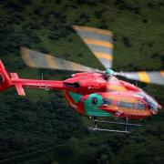 The exact air ambulance which was sent to Abergavenny on Thursday night (May 5).