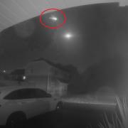 The meteor was spotted in the sky and recorded on CCTV and doorbell cameras across a wide area of Wales. (Credit: Mike Hodge)