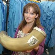 Sarah Baker has been selected to carry the ceremonial horn of plenty at the National Eisteddfod in Ebbw Vale