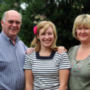 FAMILY AFFAIR: Keith Jones, from left, his daughter Helen Bignell, right, and his granddaughter Victoria Bignell, centre