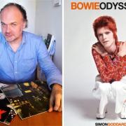 Simon Goddard (left) has written a book on David Bowie (right)