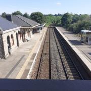 Chepstow railway station during the rail strikes on Tuesday.