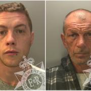 Kyle Harron and Robert Freeman were jailed after admitting torching a neighbour's car. Pictures: Gwent Police.