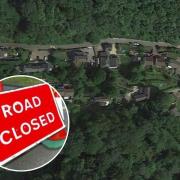 Forge Road near Tintern is closed due to a burst water main. Background picture: Google Earth