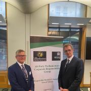 David Davies MP and Craig Fennell, business development and strategy director at BAE Systems Land Munitions