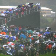 TORRENTIAL: The rain didn't stop some spectators enjoying the golf