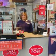 Wendy Horler inside the post office