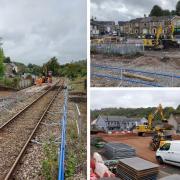 Network Rail works at Newbridge station. Picture: via Caerphilly County Borough Council