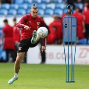 Gareth Bale of Wales during the final Wales training session and send off as the team depart for the FIFA World Cup in Qatar. Picture: Huw Evans Picture Agency