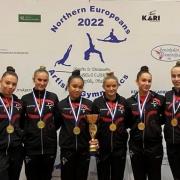 GOLDEN: The Wales women’s team claimed first place in the Northern European Championships in Finland