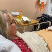 Sam Smith-Higgins, from Cwmbran, has condemned the leadership of the Welsh NHS after her mother (pictured) was admitted to the University Hospital of Wales.