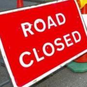 The B4347 near Rockfield is closed due to a burst water main.