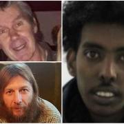 Glyn Griffiths (top left), Jaymie James (bottom left), and Ratwan Abdalah (right) have been reported missing.