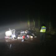 Police found fly-tipping at a site in Wentwood Forest.