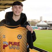 TALENT: Manchester United Charlie McNeill will spend the rest of the season with Newport County