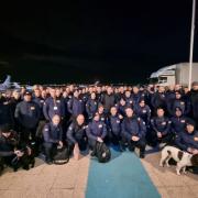 Members of the UK International Search and Rescue Team in Gaziantep, Turkey.