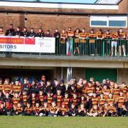 Young players and coaches from Croesyceiliog RFC, the club says the picture shows a \