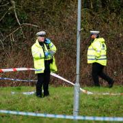Police officers in St Mellons at the scene of a fatal crash involving people from Newport and Cardiff.