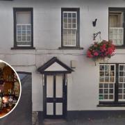 Queen's Head pub in Chepstow and (inset) landlord Glen Ellis