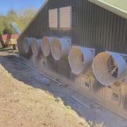 These large fans that cool a chicken shed are set to be replaced with less noisy ones.