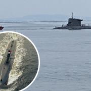 A submarine was spotted on the channel at the weekend