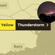 Met Office issue yellow thunderstorm warning for Vale