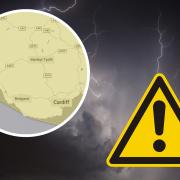 The warning will be in place in South Wales until 8pm on Wednesday, August 2