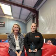 Jessica Morden and Carly - owner of Wye Valley Gymnastics