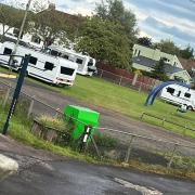 Travellers set up camp on Community playing fields at St Mary's Road in Nash on Friday, September 8