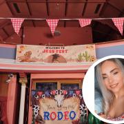 The event was a rodeo-barn-dance hybrid, held in memory of Jessica Jones (inset)
