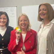 (L-R) Kelli Aspland, Deborah Meaden and Laura Waters. Picture: Solar Buddies/Cwmbran Life