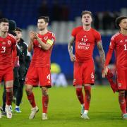 DEJECTED: Wales after the 1-1 draw with Turkey