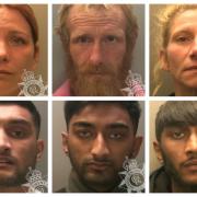 Top row, from left to right, Charlotte Symons, Nicholas Smith and Charlene Dowsell. Bottom row, from left to right, Mureed Hussain, Mujtaba Hussain and Ali Hussain.