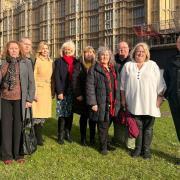 The nine employees visited Westminster along with MPs Ruth Jones and Nick Thomas-Symonds