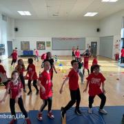 The sponsored danceathon in Blenheim Road Community Primary School. Picture: Cwmbran Life