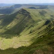 A woman had to be rescued after coming down Cribyn in the Brecon Beacons