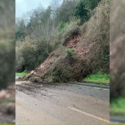 Landslide on A40 has caused main road lane closure with diversions in place
