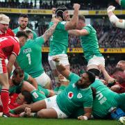 POWER: Ireland celebrate opening the scoring against Wales