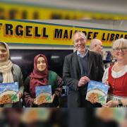 Left to right: Councillor Farzina Hussain, editor Nazia Akhtar, John Griffiths MS and Kathy Barclay