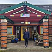 Ana Jones stands outside Maindee Primary School, which has won plaudits for its work on inclusion.