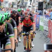 A road race in Abergavenny which it's said is a 'successful' cycling town.