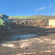 This silage pit is to be covered in response to new Welsh agricultural pollution regulations.