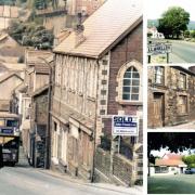 A collection of colourised black and white photos from villages in the 20th century
