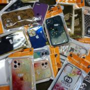 190 counterfeit phone covers were found