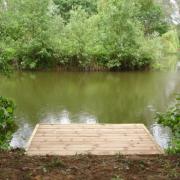 The sort of platform that could be installed at Cwmbran Boating Lake.