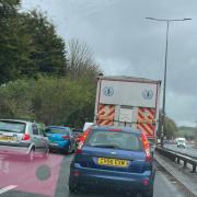 Traffic chaos on key road between Newport and Cwmbran with traffic standstill