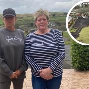 Yvonne Bell (right) and Rhian Nuth (left) say the development is being done illegally by a group of travellers without planning permission