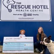 Julian Davies Opticians gave funds to a number of organisations including Cardiff Dogs Homes' Rescue Hotel