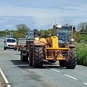 Martin Roch admitted dangerous driving of a JCB towing an overloaded trailer.