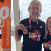 Paula Price, Stuart and Sue Thomas were three of the London Marathon runners raising money for St David's Hospice
